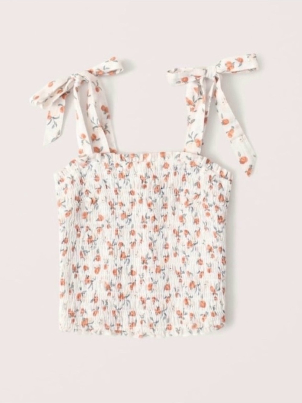 Abercrombie & Fitch Smocked Peach Tank Top